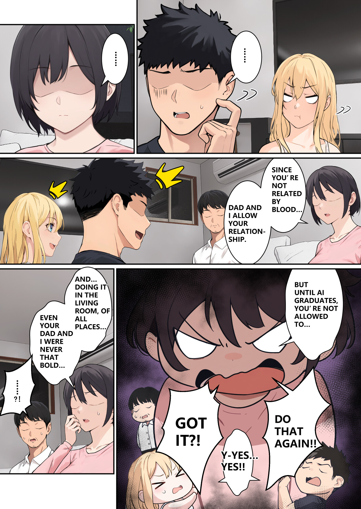 Hentai Manga Comic-My AR glasses can see various stats about my foster sister?!-Read-196